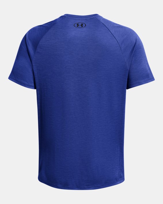 Men's UA Tech™ Textured Short Sleeve in Blue image number 3